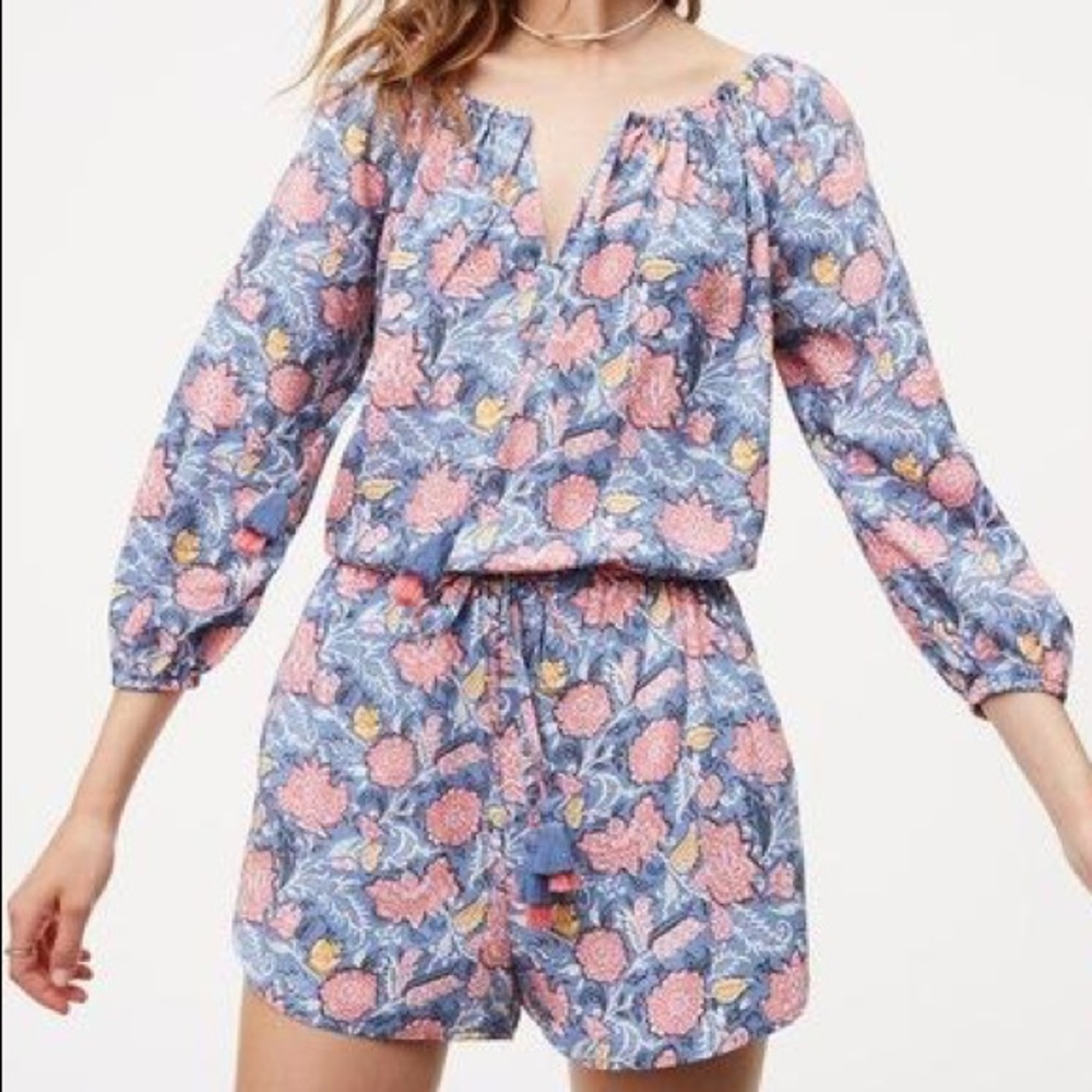 Worn once ANN TAYLOR LOFT FLORAL ROMPER